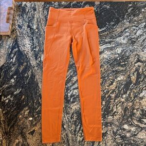 Athleta Kids Leggings in Vibrant Orange
